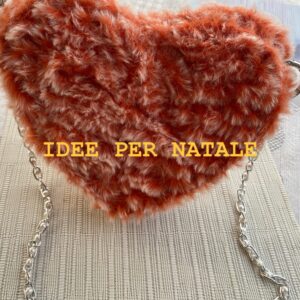 Borsa cuore rosa antico