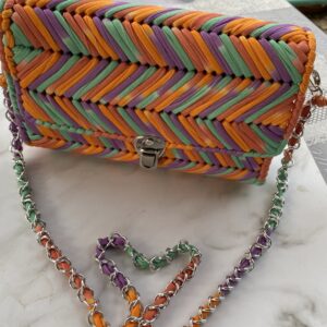 Borsa multicolor fettuccia
