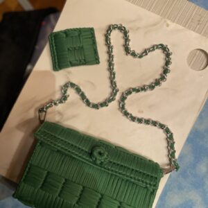 Borsetta fettuccia verde smeraldo