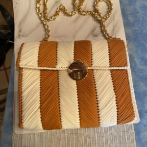 Borsa grande in fettuccia bicolor
