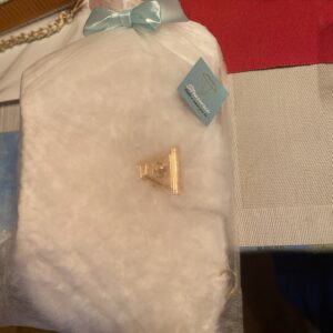 Borsa secchiello pelliccia bianco
