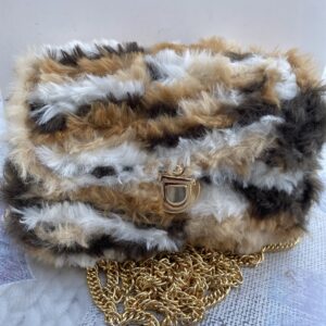 Pochette pelliccia maculata
