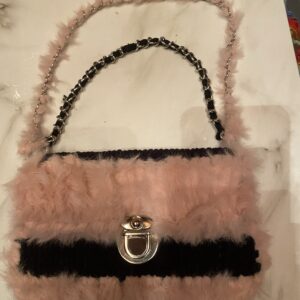 Pochette bicolor rosa/nero
